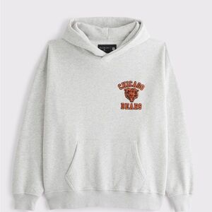 Abercrombie & Fitch Light Gray Chicago Bears Hoodie